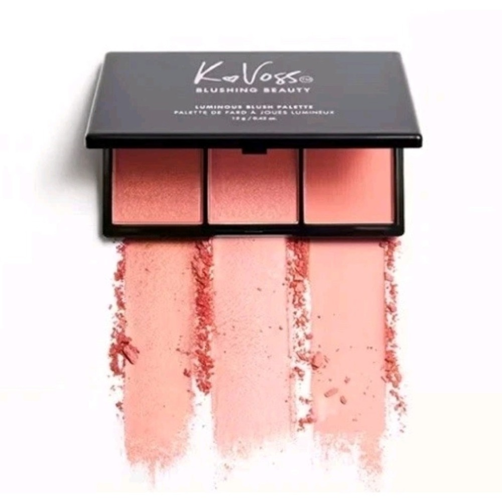 K Voss Blushing Beauty Luminous Blush Palette - 3 Shades Full Size New